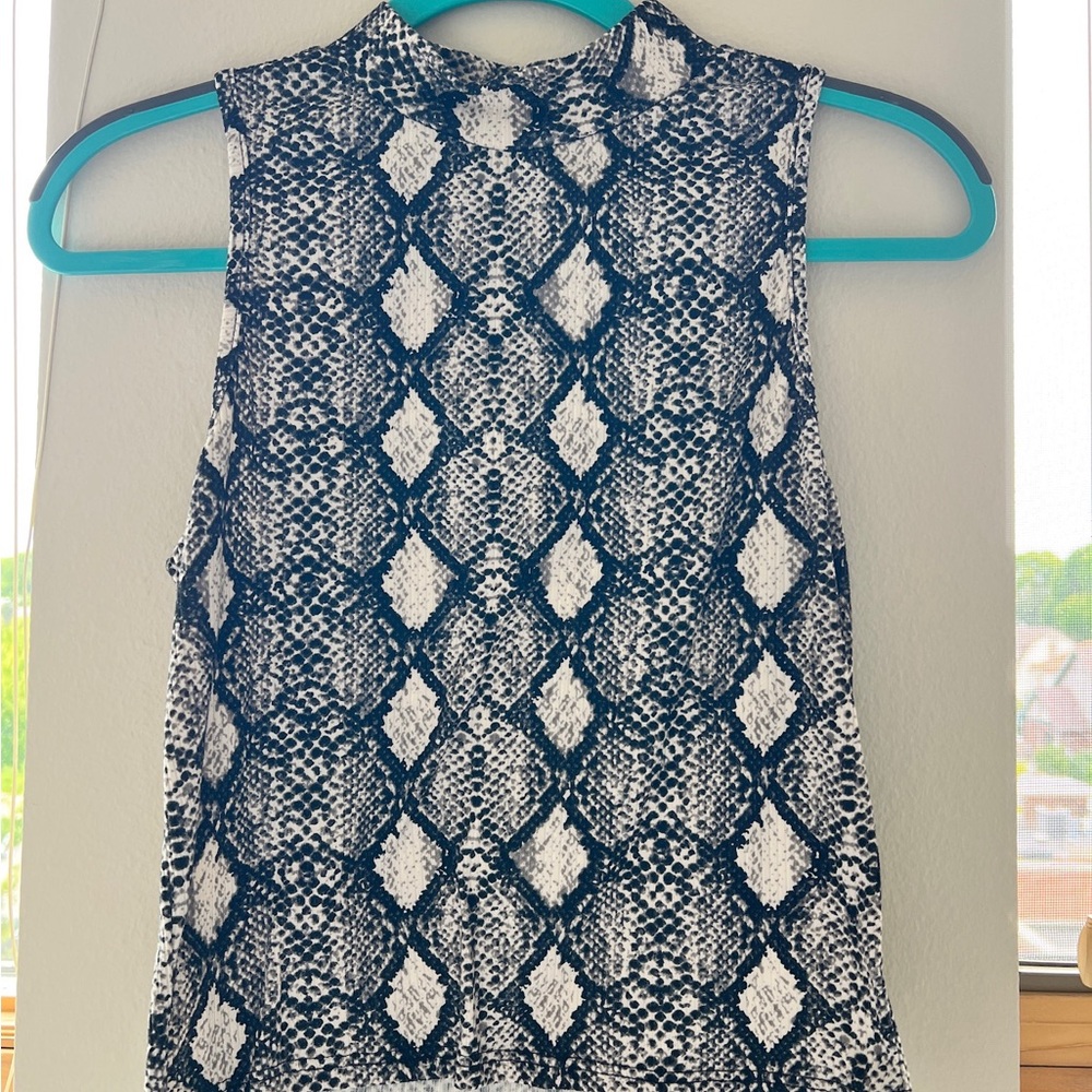 Caution To The Wind Black and White Patterned Blouse